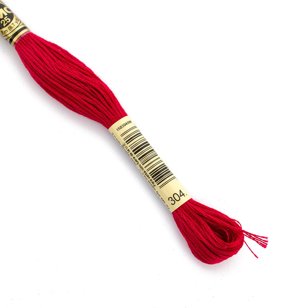 Sewing Supplies, Art & School, DMC, 6 strand, Embroidery floss, 50171, Medium Red